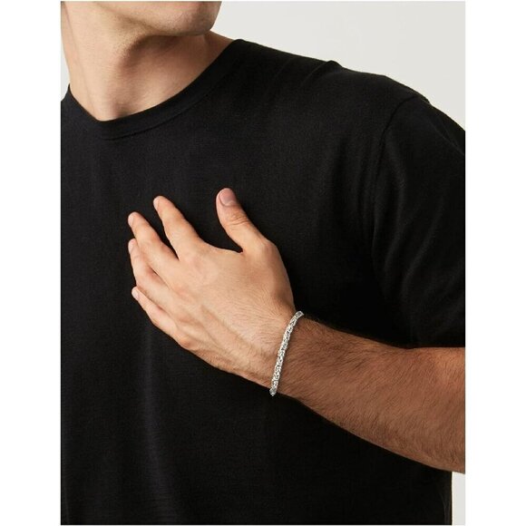 ✨ Molayes Byzantine Bracelet Women Silver Plated Solid Sterling Lobster Jewelry - Picture 7 of 7